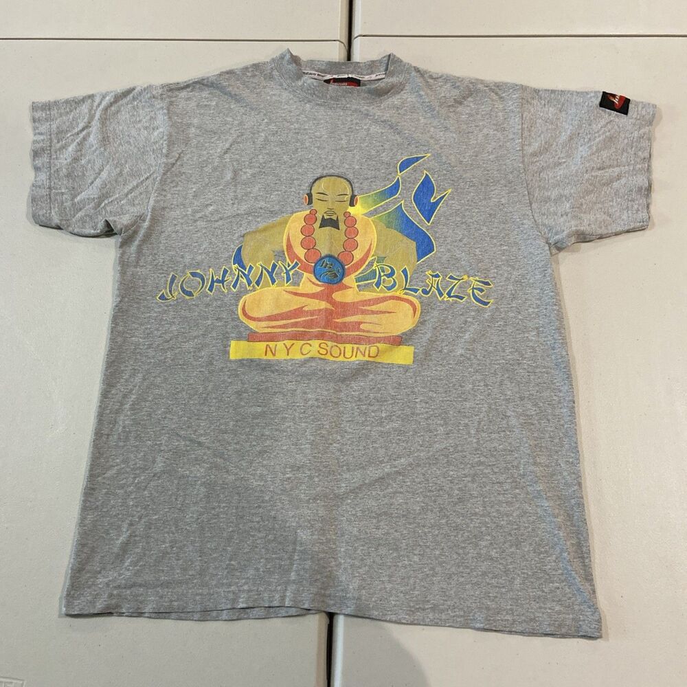 Vintage Johnny Blaze NYC Sound Monk Short Sleeve Rare 90's Y2K Men's Size XL